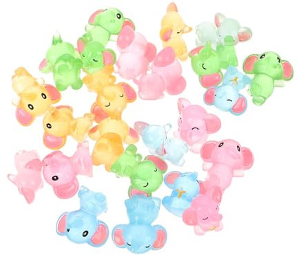 Vaguelly 24piezas Figura De Luminosa De Resina para Adorno De Pastel De Animal De Jardín De Hadas Bricolaje Micropaisaje Pequeño Material Resina