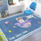 RUGMRZ Petit Canapé Chambre Ado Tapis+Entree Tapis Gaming 90x150CM Room Decor Bleu au Motif de Dessin animé Violet. antidéRapant Chemin Couloir