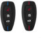 Lot de 2 porte-clés de voiture pour Ford Fiesta Focus B Max 3 boutons en silicone