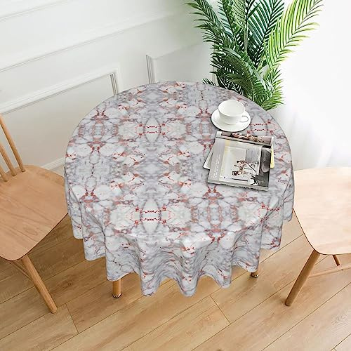 FSCEV White Marble Rose Gold Tablecloth Circular Decorative Tablecloths Dining Table Cloths Coffee Table Cloths
