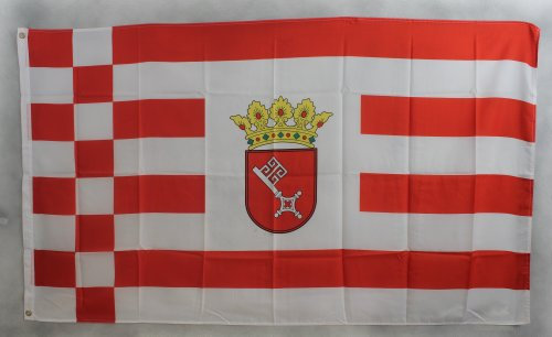 Wetterfeste Flagge Fahne : Bremen 90x60 cm