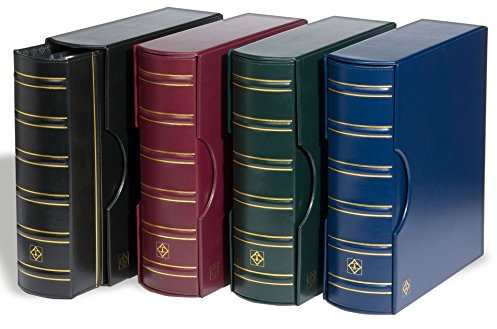 Leuchtturm 318152 Ringbinder Grande - Münz-Sammelalbum im Classic-Design Gigant - inkl. Schutzkassette - rot