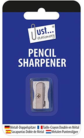 Just Stationery Single Hole Metal Pencil Sharpner
