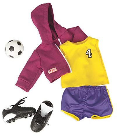 Our Generation – Soccer Uniform – Sports Outfit – 18-inch Doll Clothes – Pretend Play – Toys For Kids Ages 3+ – Team Player