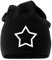 MoonWorks Coole Beanie aus weichem Jersey mit Stern Star Hollow, Bedruckte Mütze für Herren und Damen, schwarz Unisize