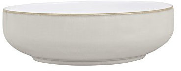 Denby - Natural Canvas Large Serving Bowl - Dishwasher Microwave Safe Crockery 2L, 24.5cm - Beige, White Ceramic Stoneware Tableware - Chip & Crack Resistant