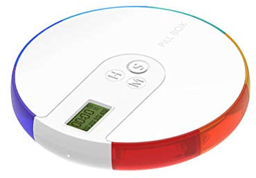 NICEXMAS Pilulier électronique portable avec minuteur avec alarme, affichage de la date, rappel intelligent