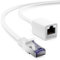 deleyCON 7,5m Prolunga Cavo Patch CAT7 per Ethernet LAN Cavo di Rete - Cavo Grezzo CAT 7 con RJ45 Spina su RJ45 Presa di Corrente S/FTP Copper PiMF 600MHz - Bianco