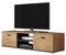 Mirjan24 TV Lowboard 140 Soho S4, Farbauswahl, TV Schrank, Tisch, Fernsehschrank, Fernsehtisch, TV Bank, TV Möbel (Eiche Lefkas/Eiche Lefkas + Schwarz)