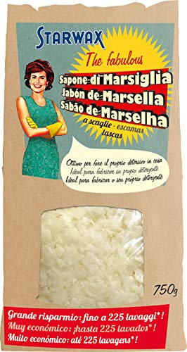 Starwax The Fabulous Jabón de Marsella en Escamas 750gramos - Limpiador Natural Multiusos. Desengrasa, Quitamanchas y Protege los Colores