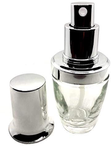 Empty Glass Perfume Bottle Conical with Silver Fine Mist Atomiser (20ml)