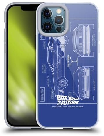 Head Case Designs Licenza Ufficiale Back to The Future Stampa Blu I Arte Chiave Custodia Cover in Morbido Gel Compatibile con Apple iPhone 12 PRO Max