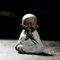 Keramik Nette Buddha Statue Mönch Figur Kreative Baby Bastelpuppen Ornamente Geschenk Klassisch Zarte Keramik Kunsthandwerk Tee Zubehör Kleines Entzückendes Geschenk Beste Wünsche Geschenk(Stil 7)
