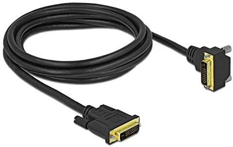 Delock Câble DVI 24+1 mâle vers 24+1 mâle coudé 2 m
