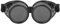 DAUERHAFT Vintage Brille Hohe Elastizität Vintage Steampunk Brille Steampunk Brille Anti Verschleiß(black)