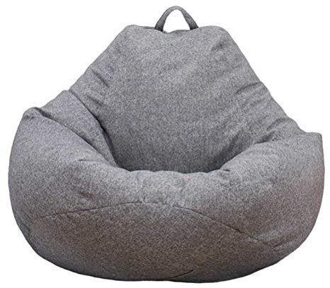 Akemaio Großer Sitzsack-Stuhl-Abdeckung Sofa Fest Farbe übersichtliches Design Innen Faule Lounger Abdeckung Erwachsene und Kinder, ohne Füllung