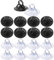 LCOUACEO 60 Piezas Ventosas de Plástico Ventosas 45mm Ventosas sin Gancho Ventosas Extra Fuertes para Baño Cocina Hogar Oficina Acuario Vidrio Ventanas de Coche Visera para Coche Transparenten Negro