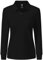 MoFiz Women's Polos Long Sleeve Golf Shirt Lady-fit Cotton Casual Sport Gym Work Tee Top Black Size L