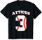 Kinder Atticus Baseball Name Drei Jahre 3. Geburtstag Zahl Jungen T-Shirt