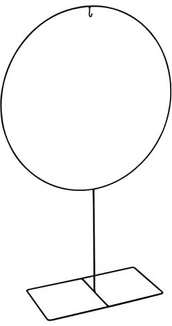 Werner Voß GmbH Dekoring auf Fuß - schwarz Metall - 40x15x66 cm