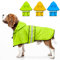 Weesiber Hunderegenmantel, Reflektierender Hund Regenmantel mit Leinenloch, wasserdichte Regenjacke Hunde Verstellbarer Hundeponcho Mit Kapuze (M, Grün)