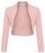 DANAEST Damen Langarm Bolero Festlich Strickjacke Schulterjacke Kurz Top (700), Grösse:S, Farbe:Altrosa