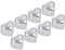 8Pcs Whiskey Stones, Heart Shaped Stainless Steel Ice Cubes Reusable Cooling Whisky Rocks Metal Chilling Stones