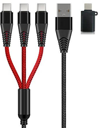 USB-C Charger for DJI Mini 3 Pro, Avata Drone, Mavic 3, Air 2S, 3-in-1 Charging Cable Cord 4 ft