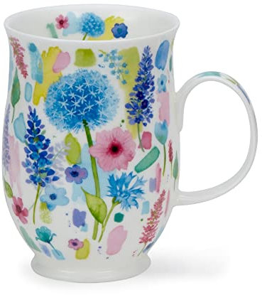 DUNOON Fine Bone China Tasse Suffolk Floral Burst Bleu 0,31 l