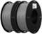 Creality Ender PLA Filament 1,75mm 2 Packs für 3D-Drucker, 2 x 1kg Spule 3D Druck Filament, Maßgenauigkeit +/- 0,03mm, passend für die meisten FDM 3D Drucker, Polylactide, Grau & Grau