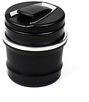 OKAYOK Auto Aschenbecher mit Deckel für V-W Transporter T5 T30 Caddy Passat B5, Selbstverlöschender Autoaschenbecher, Easy Clean Up Abnehmbarer Rauchfreien Aschenbecher,Black