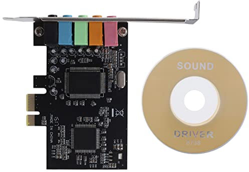 Giilayky Carte Son Interne 5.1 Convient pour avec Support à Profil Bas, Carte Son PCI-E StéRéO 3D, Puce CMI8738 32/64 Bits PCI
