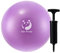 Slim Panda Gymnastikball Klein,23-25cm Pilates Ball mit Aufblasbarem Strohhalm,Soft Yoga Ball für Hause,Fitness,Balance Training(Purple+Pump)