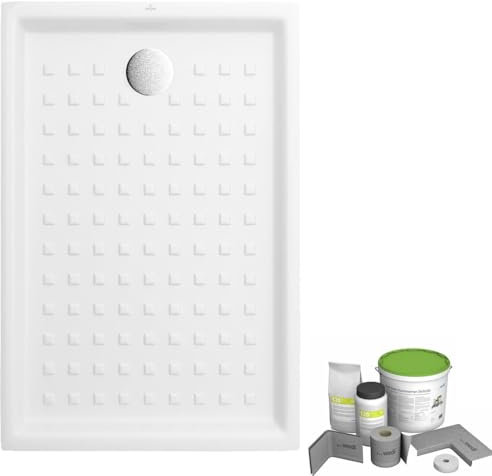 Pack receveur de douche 120 x 90 VILLEROY ET BOCH O Novo rectangle blanc + Kit d'étanchéité WEDI