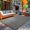 Carpetsale24 In- & Outdoor Teppich Wetterfest 280 x 370 cm Einfarbig Schwarz - Waschbar, Wasserfest, Pflegeleicht und Flachgewebe - Ideal für Balkon, Garten, Terrasse und als Küchenteppich