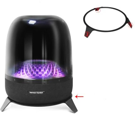 Aokicase Acrylic Table Speaker Holder Suitable for Harman Kardon Aura Studio 3, Aura Studio 4, SoundSticks 4 Bluetooth Speakers (Black, YT-02) 1-PCS