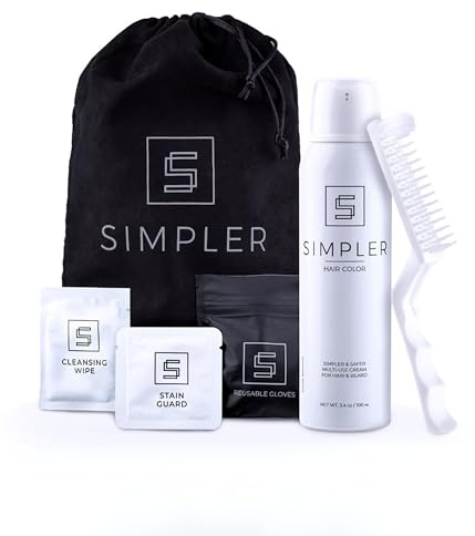 Simpler Hair Color for Men Kit for Full Gray Coverage - Light Brown Men’s Hair Dye - Easy Hair or Beard Dye for 100% Gray Coverage - Ammonia Free Hair Color, Beard Coloring for Men