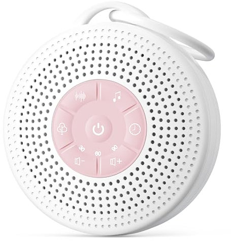 White Noise Machine Baby, Einschlafhilfe Babys mit 2000mAh Akku,Portable Sound Machine for Adults,21 beruhigende KlängeWeißes Rauschen Soundmaschine Mit Kindersicherung für kinderwagenschaukler