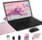 Tablette 10 Pouces Android 14 Tablettes avec 20Go RAM+128Go ROM(TF Extensible 2To), WiFi 6, 5G+2.4G WiFi, Octa-Core, Widevine L1, Bluetooth5.0, GMS Tablette Tactile avec Clavier+Souris et Cas-Or Rose