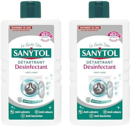 SANYTOL détartrant désinfectant lave linge 250ml (Lot de 2)