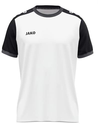 JAKO Unisex Kinder Trikot Dynamic, Kurzarm, weiß/schwarz/anthrazit, 140