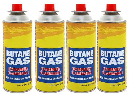 Dapetz ® Butane Gas Canisters Bottle For Weed Gas Burner Torch Weeds Killer Burner Gas Refills Canisters Cooker Heater Stove BBQ Camping Blowtorch 4PC