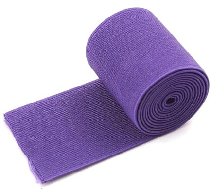 Breyhda 5 Meter 1,4 mm Dickes Gummiband, 50 mm, Dekoration, Kleidung, Gummiband, DIY-Nähzubehör,Lila,50mm