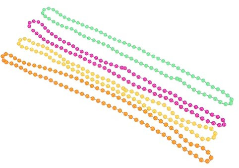 MUSISALY Halskette Aus Kunststoff in Neonoptik Für Damen Und Mädchen Perlenkette Für Partys Neonschmuck Spielzeugperlen Für Den Alltag