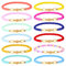 YUXIANLB 12 Stück Buntes Herz Freundschaftsarmband Set, Surfer Tonperlen Armband Set, Adrettes Freundschaftsarmband, Süßes Dehnbares Herz-Perlenarmband, Elastische Mehrlagige Freundschaftsarmbänder