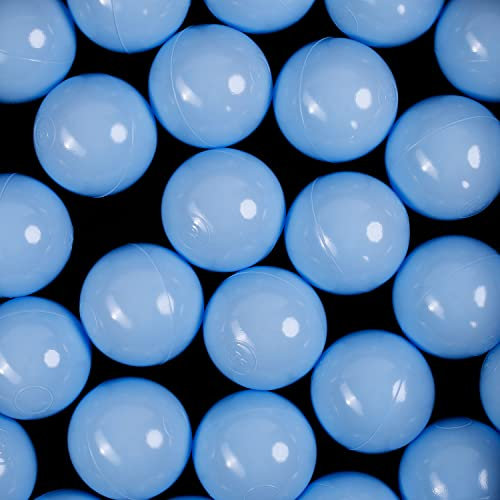 H&F Heimtextilien 300 Bälle für Bällebad Ø 7 cm – Blau Plastikbälle für Kinder & Babys – Weiche & langlebige Spielbälle – BPA-frei & schadstofffrei – Perfekt für Spielzelt, Hüpfburg & Garten