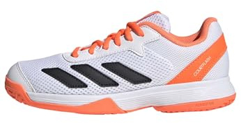 adidas Unisex Kinder Courtflash Kids Tennis Shoes, Lucid Orange/Cyber met./FTWR White, 32 EU