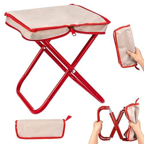 YYTECH Taburete plegable portátil para camping, mini taburete plegable y asiento ligero, taburete plegable para jardín, camping, viajes, senderismo, jardín, pesca, barbacoa, playa