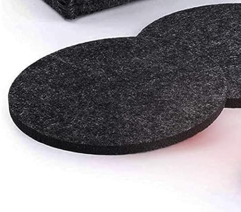 MLACXLT 15er Set Filz Untersetzer rund für Gläser, Design Glasuntersetzer in dunkelgrau für Getränke, Bar, Tassen, Glas - Tischuntersetzer Filzuntersetzer