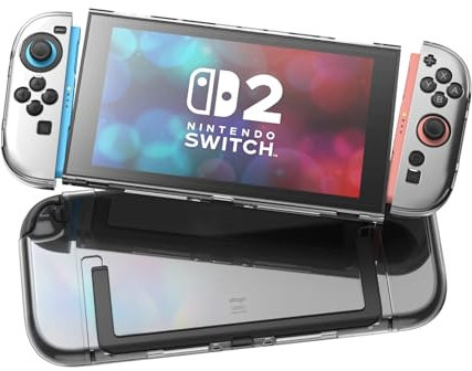elago Custodia Trasparente in Policarbonato, Compatibile con Nintendo Switch 2 – Guscio Rigido Anti-Urto, Protezione Totale, Presa Confortevole e Superficie Anti-Graffio